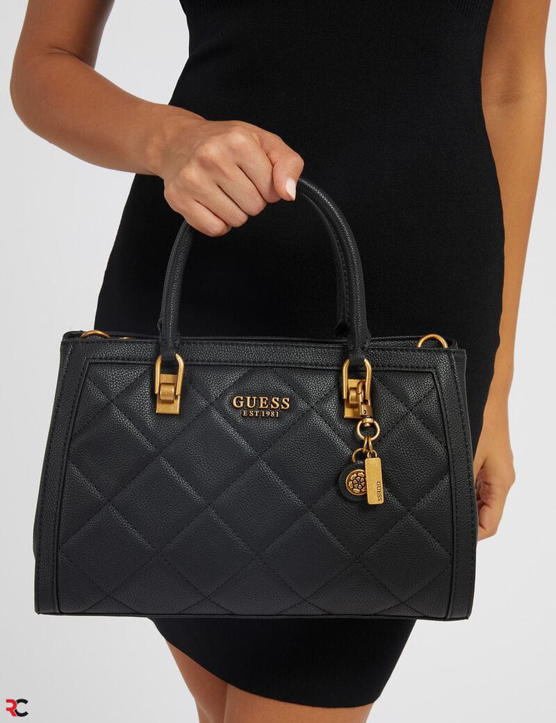 First Copy Replica High End Quality 7A Guess Abe Black Handbags Crossbody Sling Bags For Girls