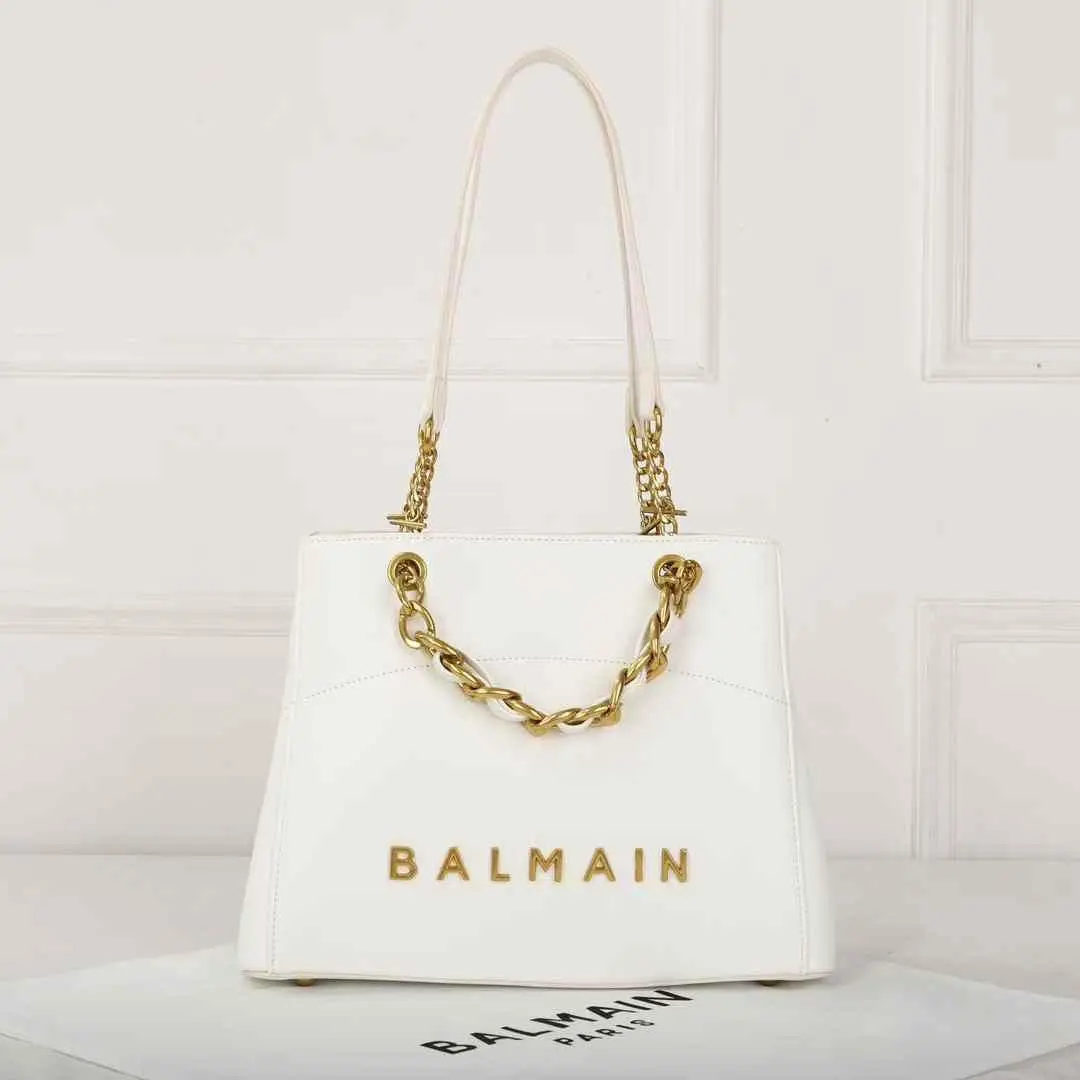 Balmain 1945 White Tote Bag