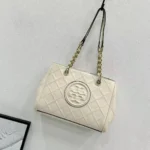 Tory Burch Fleming White Medium Tote Bag - Accessories | Buy Online at Best Price