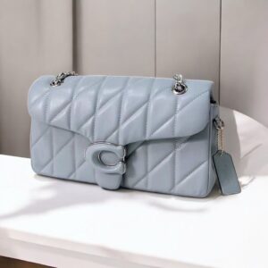 Coach Tabby 26 Blue Quilted Sling Bag (With Box)