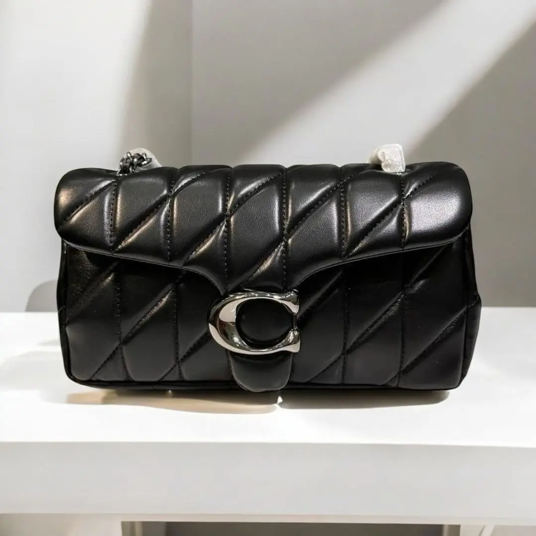 Coach Tabby 26 All Black Quilted Sling Bag (With Box)