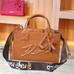 Karl Lagerfeld K/SKUARE Brown Color Grainy Small Tote Bag (With Box) - Accessories | Buy Online at Best Price