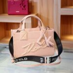 Karl Lagerfeld K/SKUARE Pink Color Grainy Small Tote Bag (With Box) - Accessories | Buy Online at Best Price