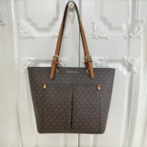 Michael Kors Jet Set Double Pocket Coffee Tote Bag