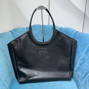Miu Miu Nappa Large Ivy Black Premium Quality Tote Bag (With box)