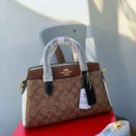 Coach Darcie Carryall Apricot Brown Medium Handbag (With Box) - Accessories | Buy Online at Best Price