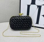 Bottega Venetta Knot Black Clutch (With Box) - Accessories | Buy Online at Best Price