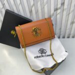 Roberto Cavali Mirror Snake Brown Sling Bag (With Box) - Accessories | Buy Online at Best Price