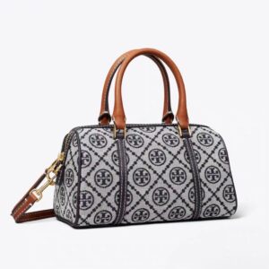 Tory Burch Jacquard Blue Boston Bag