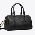 Tory Burch Jacquard Embossed Black Boston Bag - Accessories | Buy Online at Best Price