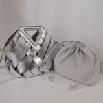 Bottega Veneta Two In One Silver Clutch Handbag - Accessories | Buy Online at Best Price