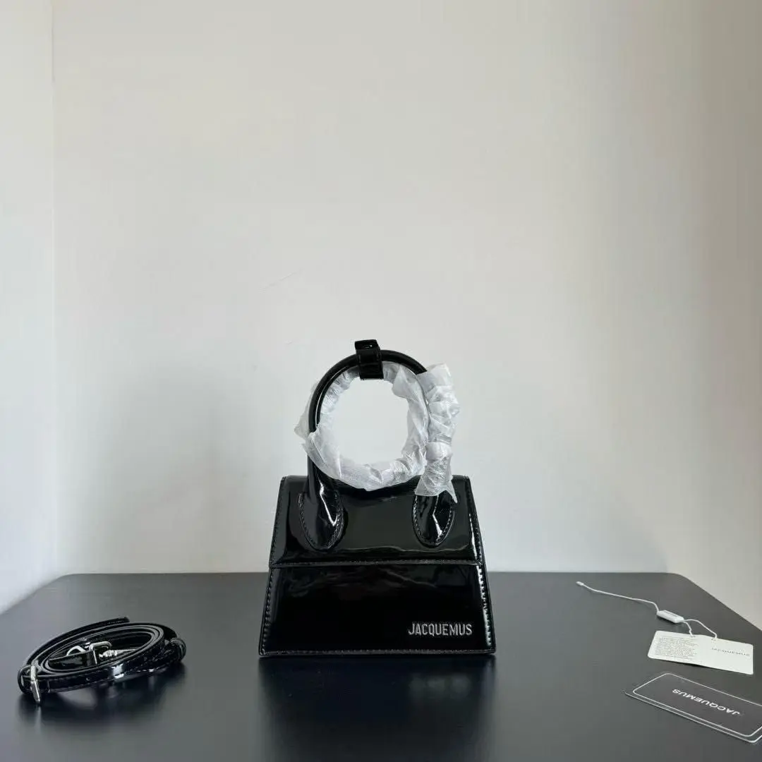 Jacquemus Chiquito Glossy Black Handbag (With Box)