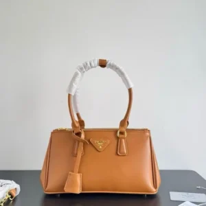 Prada Galleria Saffiano Brown Handbag (With Box)