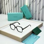 Tiffany & Co. Gold Black Square Women's Eyeglasses