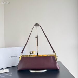 Jacquemus Salon Wine Clutch Bag (With Box)