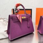 Hermes Kelly 25cm Purple Premium Handbag (With Double Box) - Accessories | Buy Online at Best Price