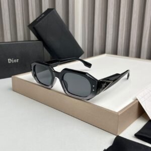 Dior Black & Grey Rectangular Sunglass For Women