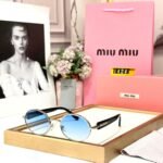 Miu Miu Silver Round Blue Sunglasses for Women - Accessories | Buy Online at Best Price