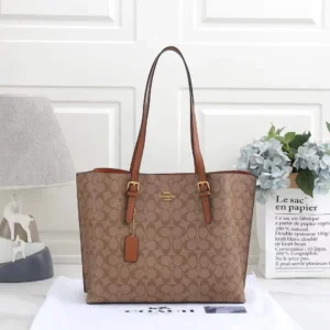 Coach Mollie Apricot Brown Tote Bag