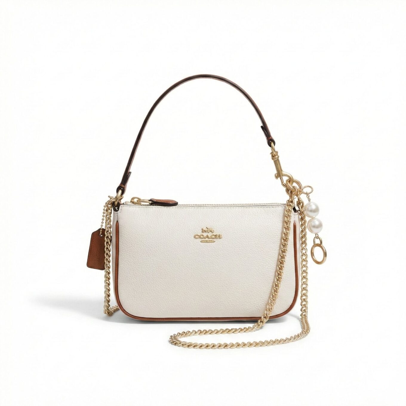 Coach Nolita 19 Beige Brown Shoulder Bag (With Box)