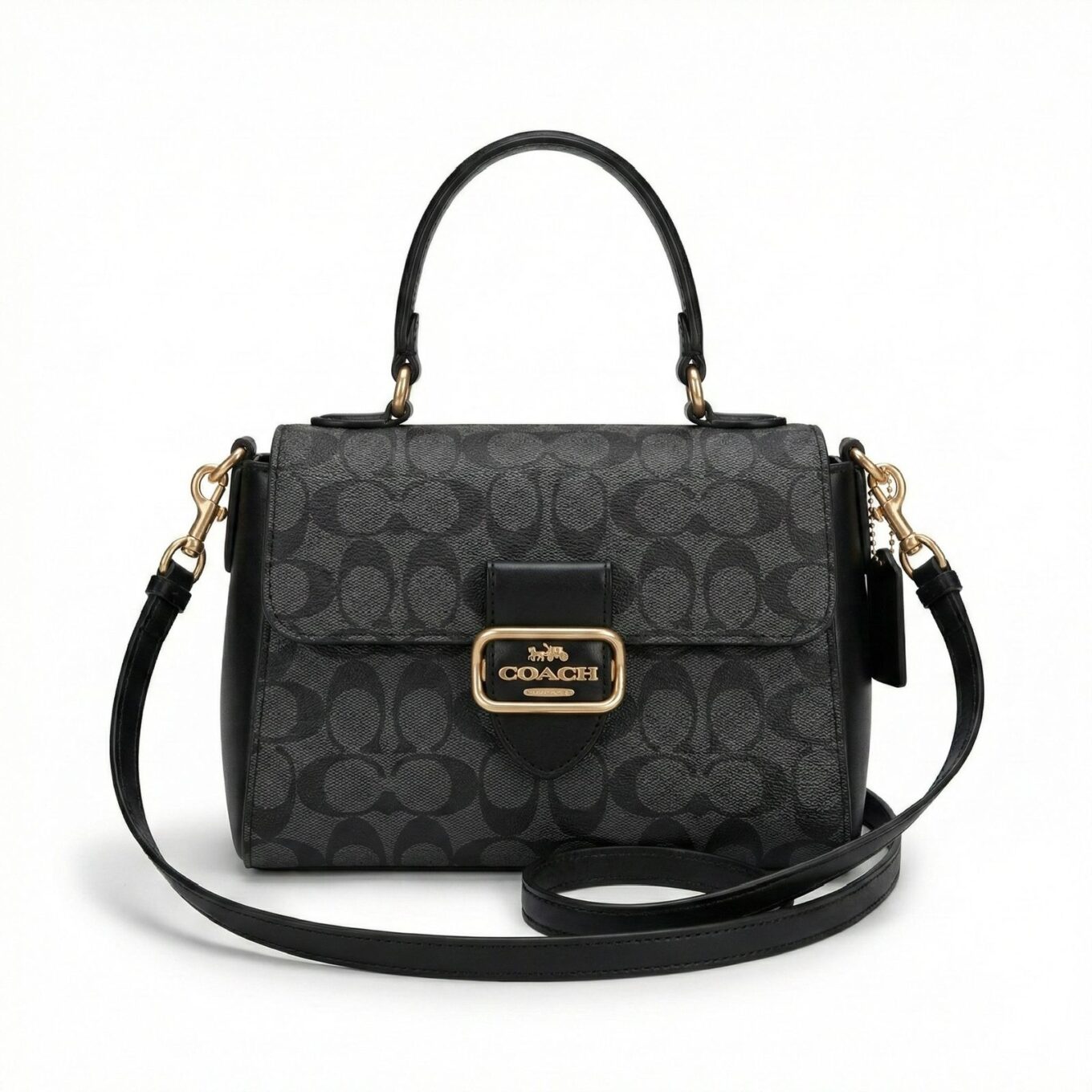 Coach Morgan Top Handle Black Color Handbag (With Box)