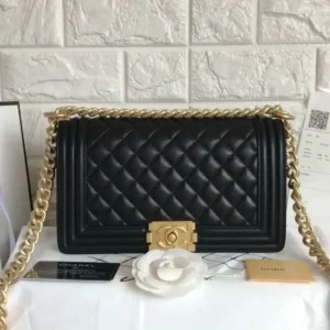 Chanel Leboy Medium Black Color Gold Accessories Sling Bag (With Box) - Accessories | Buy Online at Best Price