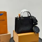 Louis Vuitton On the Go Black Embossed BB Tote (With Box Double Box Packaging) - Accessories | Buy Online at Best Price
