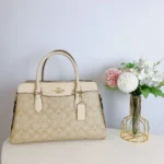Coach Darcie Carryall Apricot White Medium Handbag (With Box) - Accessories | Buy Online at Best Price
