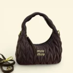 Miu Miu Wander Velvet Coffee Shoulder Bag (With Box) - Accessories | Buy Online at Best Price