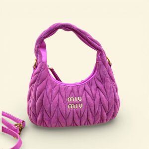 Miu Miu Wander Velvet Magenta Rose Pink Shoulder Bag (With Box) - Accessories | Buy Online at Best Price