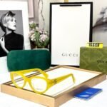 Gucci Yellow Cat-Eye Optical Eyeglasses for Women