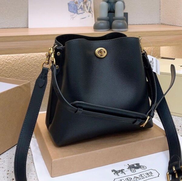 Coach Willow Bucket Black Shoulder Bag (With Box)