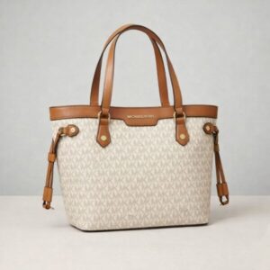 Michael Kors Sheila Medium Beige Brown Tote Bag
