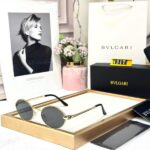 Bvlgari Round Frame Gold Metal Grey Lens Women’s Sunglasses - Accessories | Buy Online at Best Price