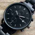 Fossil FS555 Black Dail with Chornograph Date Stainless Steel Straps Men’s Watch for Man - Buy Online | Brandfasion
