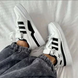 Adidas Forum Low White Black Shoes For Men (HS82)