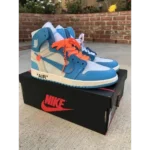 Air Jordan Retro 1 Off White University Blue Shoes For Men (SF78) - 7a first copy shoes | Buy Online at Best Price
