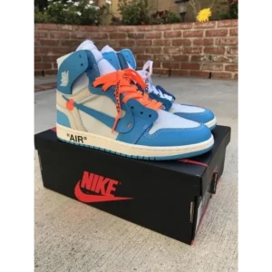 Air Jordan Retro 1 Off White University Blue Shoes For Men (SF78)