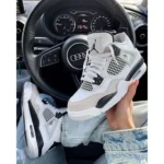 Air Jordan Retro 4 Military Black For Mens Semi UA Men Shoes (FT535) - 7a first copy shoes | Buy Online at Best Price