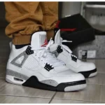 Air Jordan Retro 4 White Cement Shoes For Men (BOT528) - 7a first copy shoes | Buy Online at Best Price