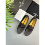 Balmain Leather Luxury Loafer Brown Shoes For Men (HS114) - 7a first copy shoes | Buy Online at Best Price
