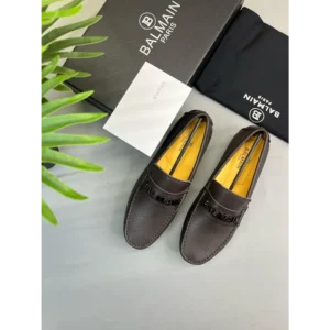 Balmain Leather Luxury Loafer Brown Shoes For Men (HS114) - 7a first copy shoes | Buy Online at Best Price