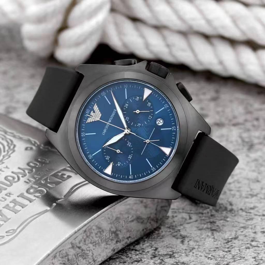 Mens Emporio Armani Watch Silicon Belt Gents (SG319)