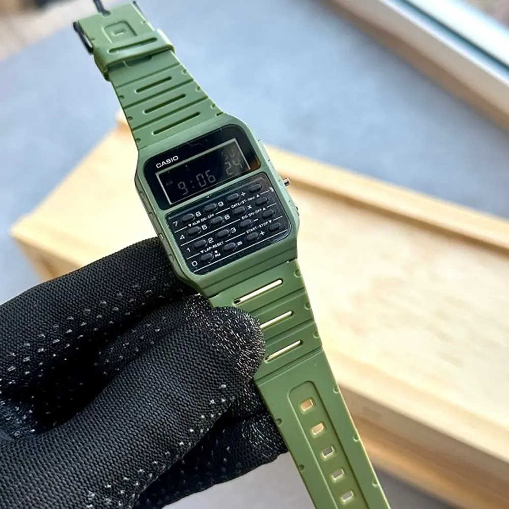 Buy Classy Casio Calculator Green Watch For Men (SHH04778)