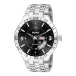 buy hmt mens watch stainless steel day and date watch