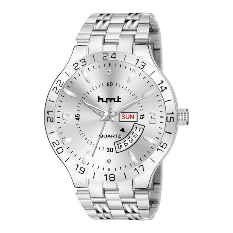 Buy HMT Men’s Watch Stainless Steel Day and Date Watch (Buyon-2095923)