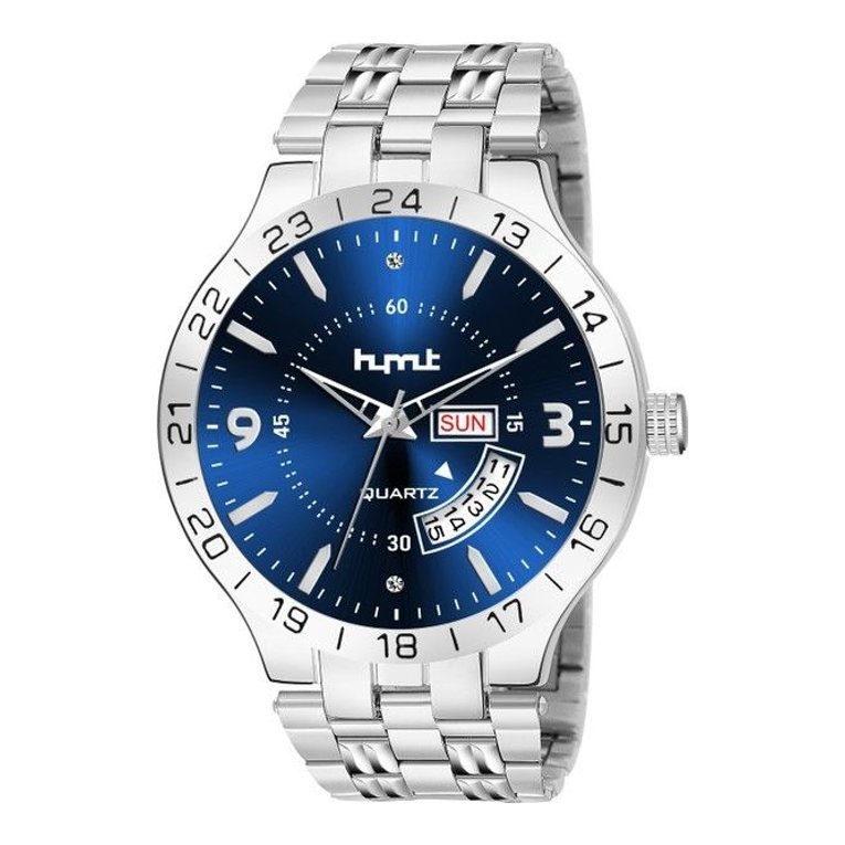 Buy HMT Men’s Watch Stainless Steel Day and Date Watch (Buyon-2095926)