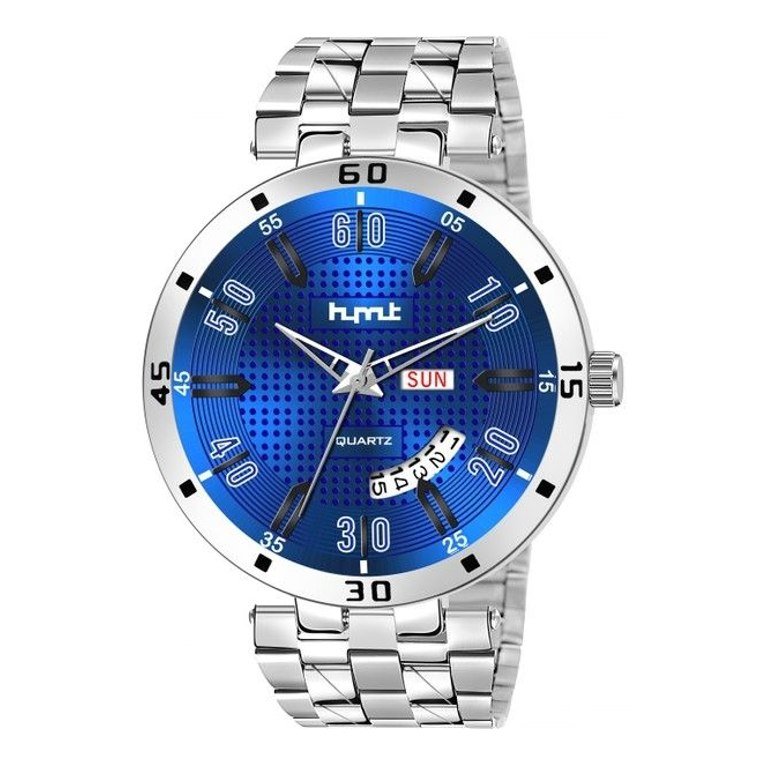 Buy HMT Men’s Watch Stainless Steel Day and Date Watch (Buyon-2095928)