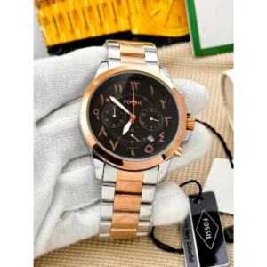 Buy Luxurious Fossil Arabic All Chronograph Working Two Tune Watch For Men (CS4658)