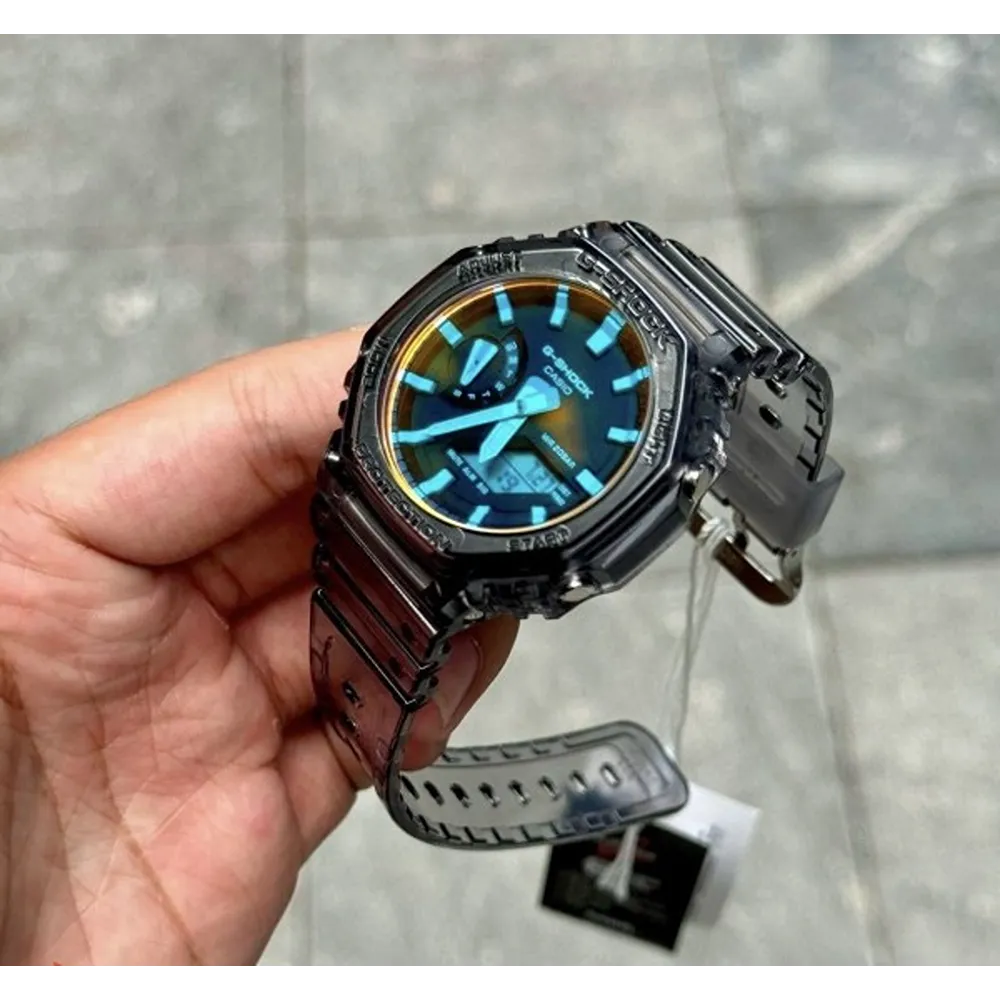 Buy Luxurious G shock Casio Grey Transparent Designer Japan Machine Watch For Men (CS4674)
